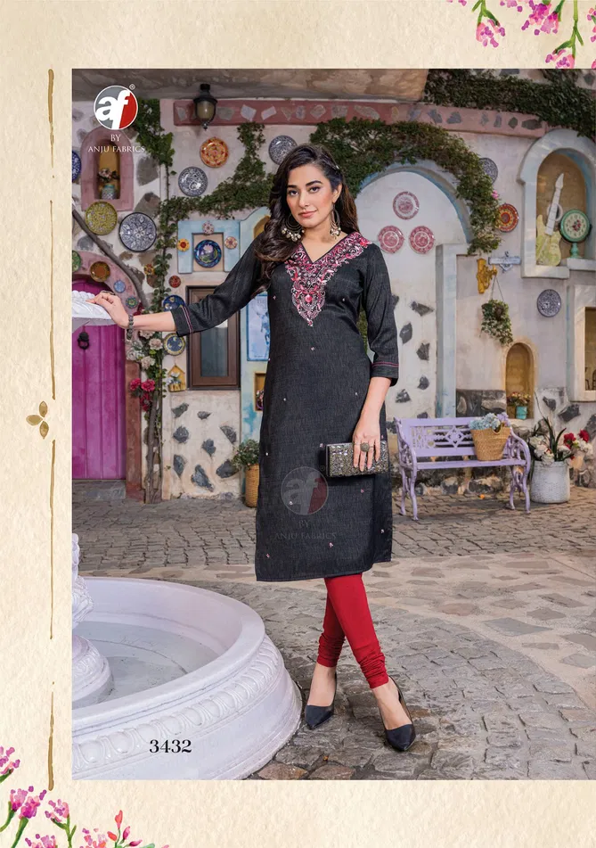 Crazy Vol 6 By AF Knot Work Viscose Rayon Designer Kurtis Wholesale Price In Surat	